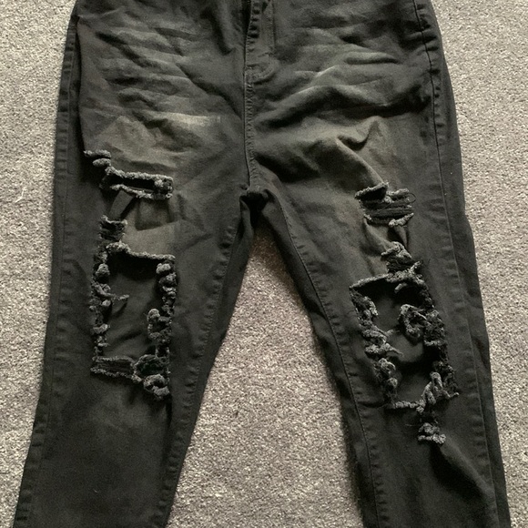 Black Ripped Jeans - Picture 2 of 4